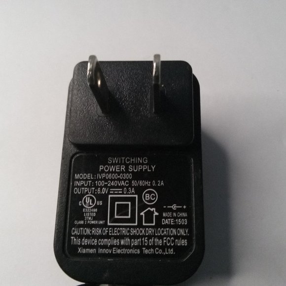 AC Adapter DC Wall Charger For Model: IVP0600-0300 Switching Power Supply - #6 - Picture 1 of 3